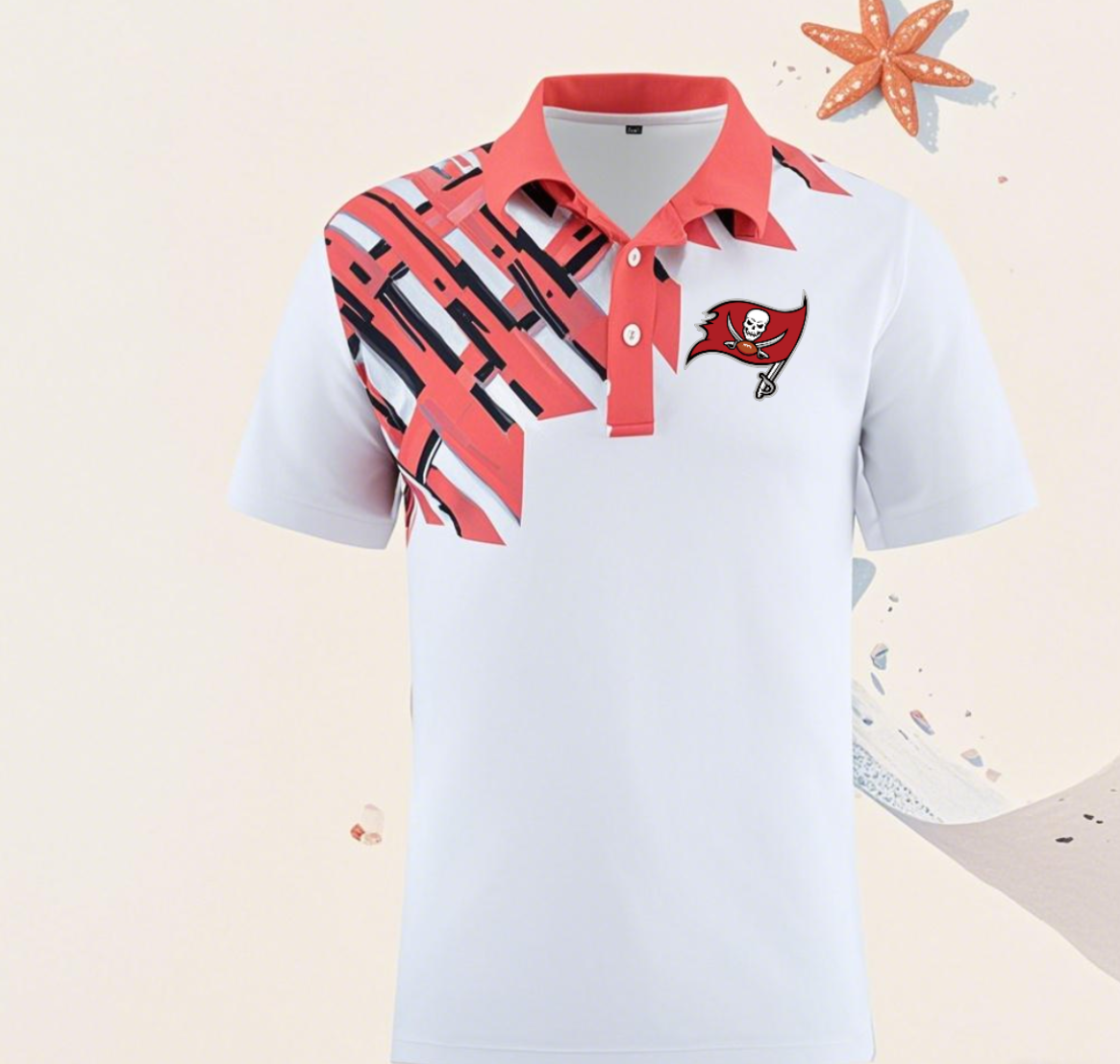 Tampa Bay Buccaneers white 14 Men 2025 NFL polo T shirt